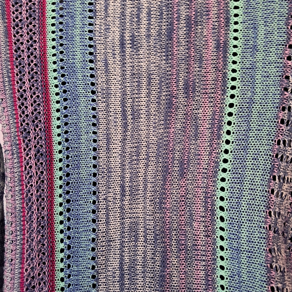 Eyeshadow Multicolor Open-Front Woven Cardigan! Boho! High Low Design, EUC! - Picture 5 of 7